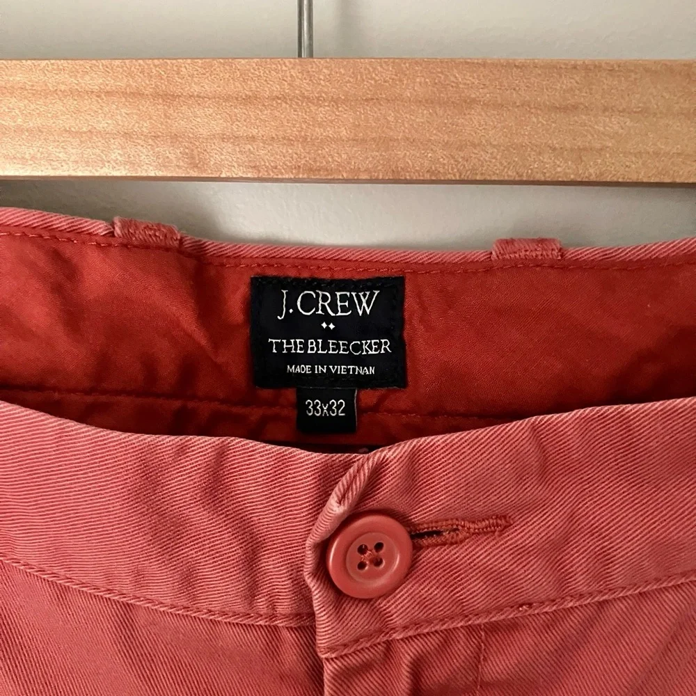 J. Crew Mens Coral Bleecker Pants - 33x32 - Picture 2 of 11